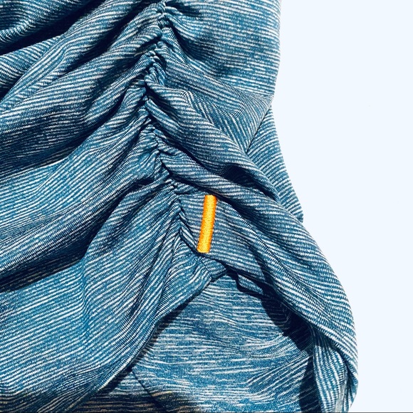 Lucy Ruched Deep V Back Space Dyed Active Top M - Picture 7 of 8
